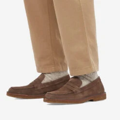 Mokaflex Suede Loafer Shoes - Dark Khaki -Fashion Menswear Store MokaflexSuedeLoaferShoes DarkKhaki06