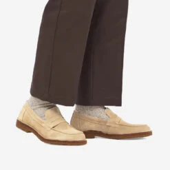 Mokaflex Suede Loafer Shoes - Ecru -Fashion Menswear Store MokaflexSuedeLoaferShoes Ecru06