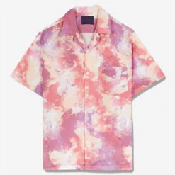 Nap Dream Short-Sleeve Vacation Shirt - Rose/Violet