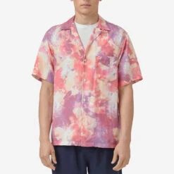 Nap Dream Short-Sleeve Vacation Shirt - Rose/Violet -Fashion Menswear Store NAP DREAM 2161