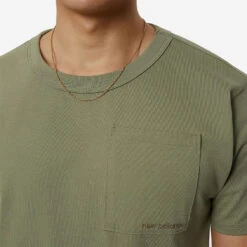 NB Athletics Nature State T-Shirt - Olive Leaf -Fashion Menswear Store NBAthleticsNatureStateShortSleeveTee OliveLeaf04