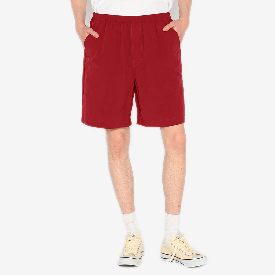Nylon Taffeta Easy Shorts - Red 4 Nylon Taffeta Easy Shorts - Red - Image 2