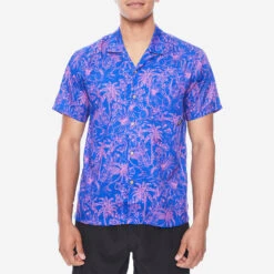Tencel Short-Sleeve Vacation Shirt - Palms