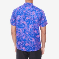 Tencel Short-Sleeve Vacation Shirt - Palms -Fashion Menswear Store PALMSSHIRT03