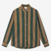 Foret Petal Stripe Shirt - Rubber/Dark Green -Fashion Menswear Store PETALSHIRT RUBBERDARKGREEN01