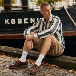 Foret Petal Stripe L/S Shirt - Cloud/Navy 12 Foret Petal Stripe L/S Shirt - Cloud/Navy -Fashion Menswear Store PETALSTRIPELSSHIRT CLOUDNAVY05