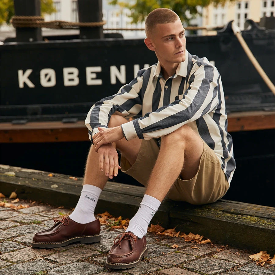 Foret Petal Stripe L/S Shirt - Cloud/Navy 7 Foret Petal Stripe L/S Shirt - Cloud/Navy - Image 5