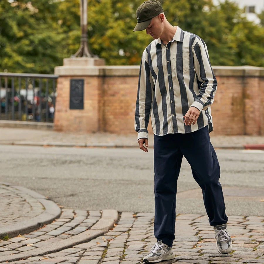 Foret Petal Stripe L/S Shirt - Cloud/Navy 8 Foret Petal Stripe L/S Shirt - Cloud/Navy - Image 6