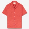 Pique Short-Sleeve Vacation Shirt - Clay -Fashion Menswear Store PIQUE CLAY