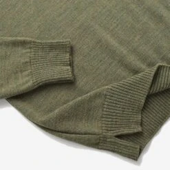 Pullover Zip Mockneck Merino Sweater - Olive -Fashion Menswear Store PulloverZipMockneckMerinoSweater Olive03 dd68ada2 03cc 4068 80cd 77b9768aa162