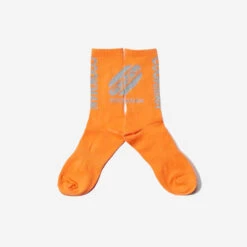 Rib Crew Socks - Orange Hot Dog Reflector