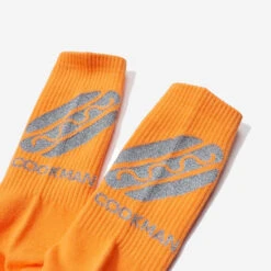 Rib Crew Socks - Orange Hot Dog Reflector -Fashion Menswear Store RibCrewSocks OrangeHotDogReflector04 787e4154 81f6 49db 802f 28fc046c73cb