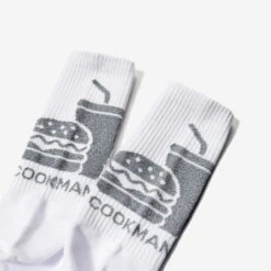 Rib Crew Socks - White Burger Reflector -Fashion Menswear Store RibCrewSocks WhiteBurgerReflector04 aad216cf ae5f 490b 87e7 e1719b2590be
