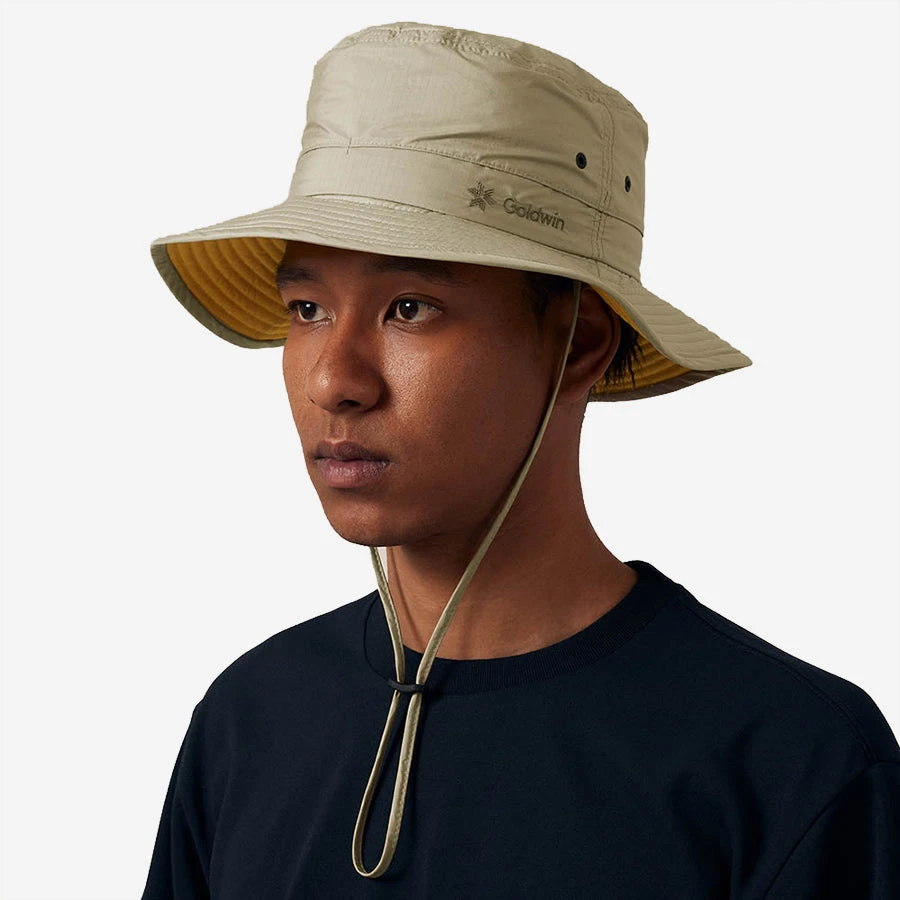 Goldwin Rip-Stop Light Bucket Hat - Light Beige/Yellow 3 Goldwin Rip-Stop Light Bucket Hat - Light Beige/Yellow