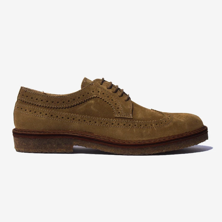 Rondiflex Suede Brogue Derby Shoes - Military Green 3 Rondiflex Suede Brogue Derby Shoes - Military Green