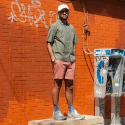 Cotton Oxford Shorts - Dark Pink 16 Cotton Oxford Shorts - Dark Pink -Fashion Menswear Store SS22Set301copy