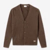 Foret Sprout Wool Rib Cardigan - Brown -Fashion Menswear Store SproutWoolRibCardigan Brown01 01308e23 cfe0 4c89 b767 fc888e3922f3