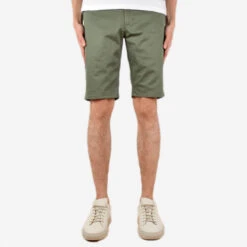 Stretch Twill Shorts - Sage Green -Fashion Menswear Store StretchTwillShorts SageGreen05