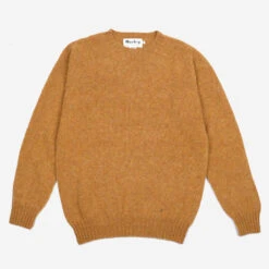 Supersoft Shaggy Wool Crew Sweater - Cumin