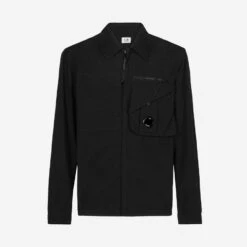 Taylon P Zip Lens Overshirt - Black
