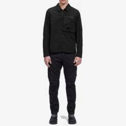 Taylon P Zip Lens Overshirt - Black -Fashion Menswear Store TAYLONPOVERSHIRT Black03 ef9a4624 9e00 4867 9fa6 0344f6b52a76