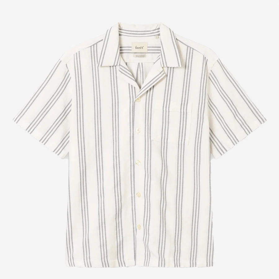 Foret Twig Short-Sleeve Vacation Shirt - Navy/Sandstone 3 Foret Twig Short-Sleeve Vacation Shirt - Navy/Sandstone