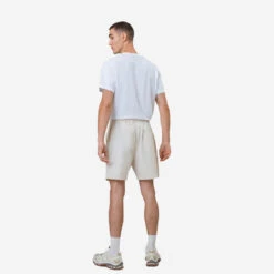 Colorful Standard Organic Twill Easy Shorts - Petrol Blue -Fashion Menswear Store TWILLSHORTSFit01