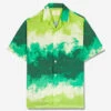 Tie Dye Short-Sleeve Vacation Shirt - Green -Fashion Menswear Store TYE DYE SHIRT