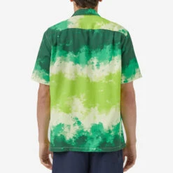 Tie Dye Short-Sleeve Vacation Shirt - Green -Fashion Menswear Store TYE DYE SHIRT 2160