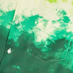 Tie Dye Short-Sleeve Vacation Shirt - Green -Fashion Menswear Store TYE DYE SHIRT 2719