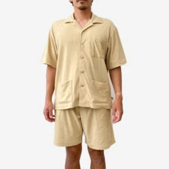 Terry Lounge Shorts - Heather Grey -Fashion Menswear Store TerryLoungeShirt OliveGreen05 b61afa8c ef12 4833 88e0 ee739c9b196a