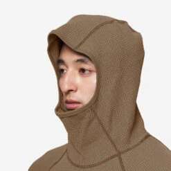 Goldwin Light Waffle L/S Hoodie - Desert Taupe -Fashion Menswear Store WFLightLSHoodie DesertTaupe04 64764344 fc32 4805 b141 0965f810824d