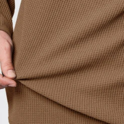 Goldwin Light Waffle L/S Hoodie - Desert Taupe -Fashion Menswear Store WFLightLSHoodie DesertTaupe05 3b8aceb8 04b7 4b69 87c5 cf4f32a67cbb