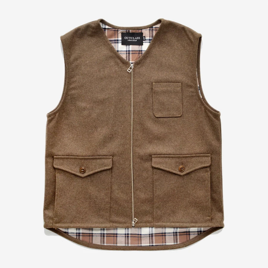 Wool Field Vest - Hazel Brown 3 Wool Field Vest - Hazel Brown