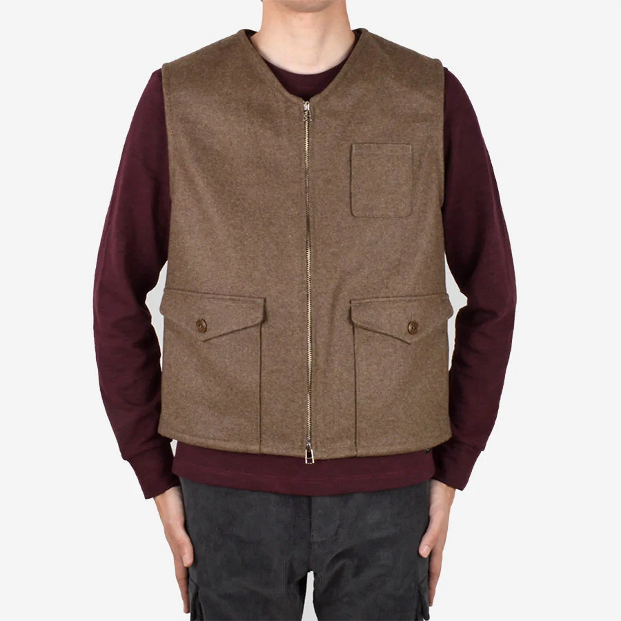 Wool Field Vest - Hazel Brown 7 Wool Field Vest - Hazel Brown - Image 5