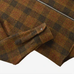 Wool Zip-Up Overshirt - Brown Plaid -Fashion Menswear Store WoolZip UpOvershirt BrownPlaid03
