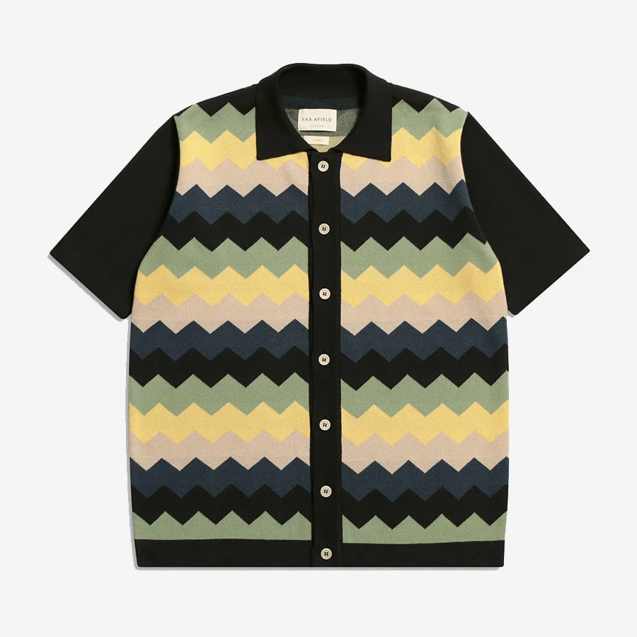 Zigger Zig S/S Polo Cardigan - Meteorite Black 3 Zigger Zig S/S Polo Cardigan - Meteorite Black