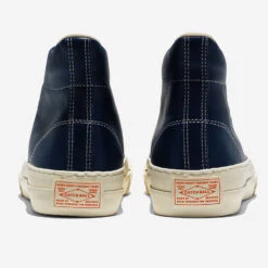 Military Standard Leather High Sneaker - Navy 9 Military Standard Leather High Sneaker - Navy -Fashion Menswear Store catchball220809 0068