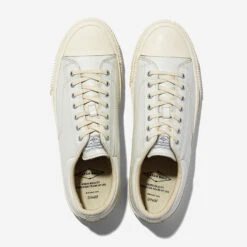 Military Standard Leather Low Sneaker - Off White -Fashion Menswear Store catchball220809 0105